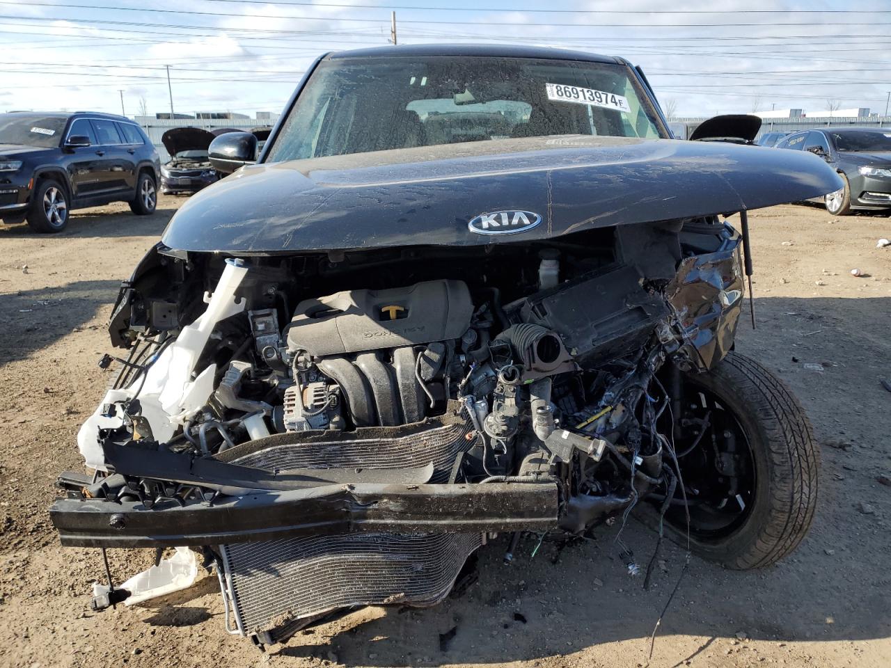 2021 KIA Soul VIN KNDJ23AU8M7147004 Copart auction photo, front end / side damage thumbnail 5