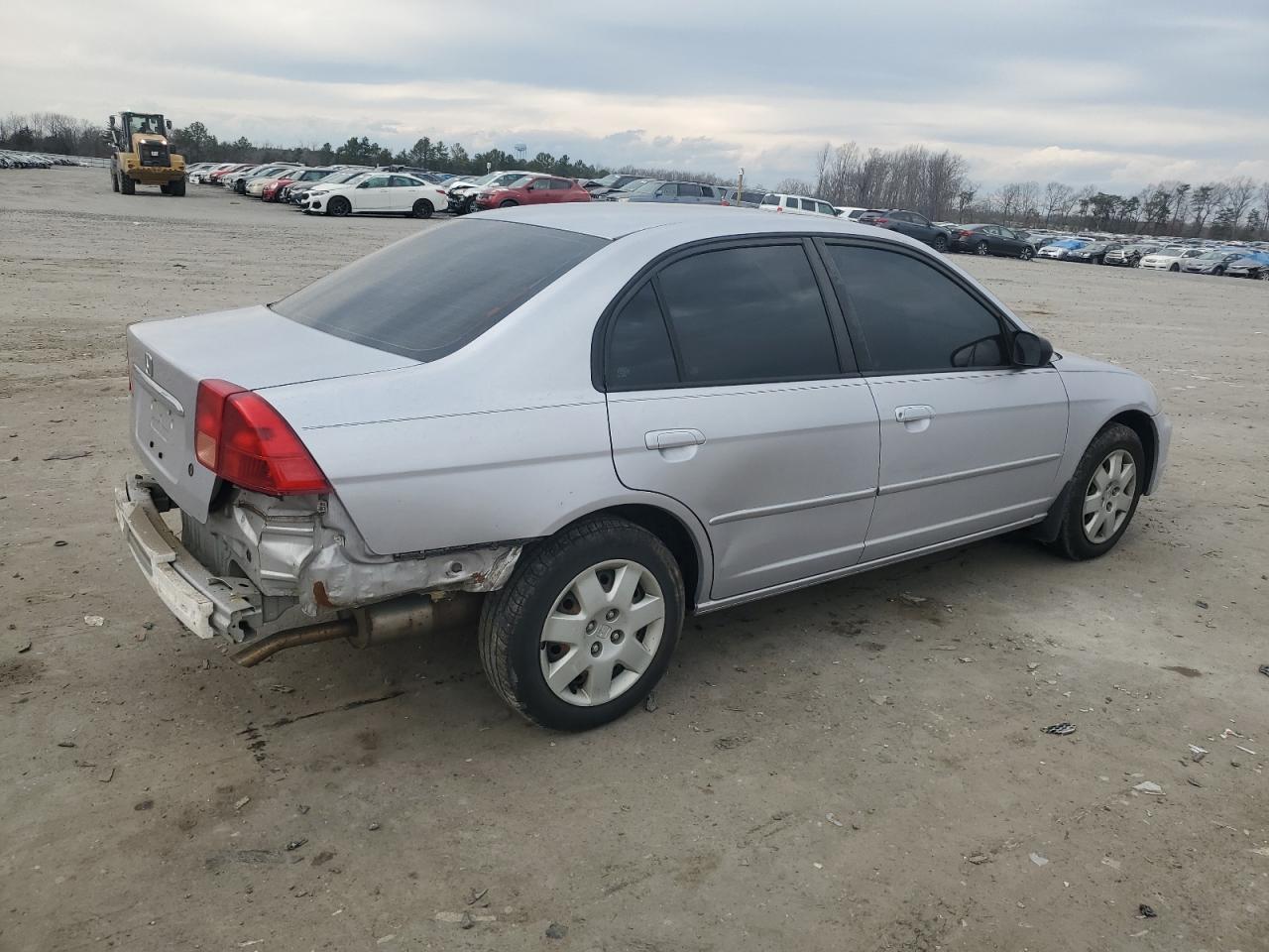 2001 Honda Civic VIN 1HGES26711L037303 Copart auction photo, rear end / side damage thumbnail 3