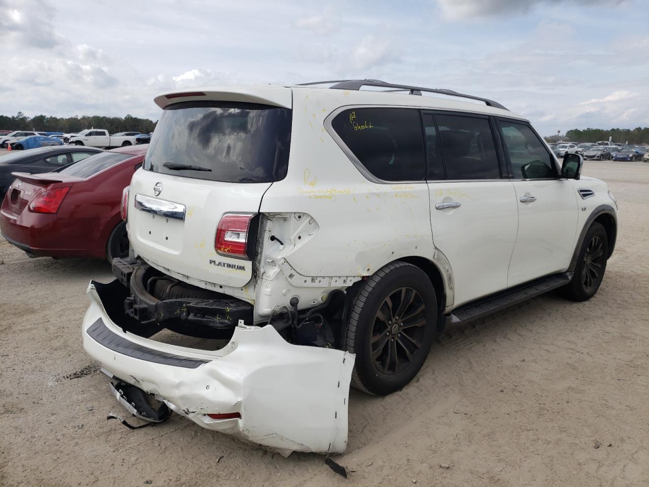 2018 Nissan Armada VIN JN8AY2NF0JX300186 Copart auction photo, rear end damage thumbnail 3
