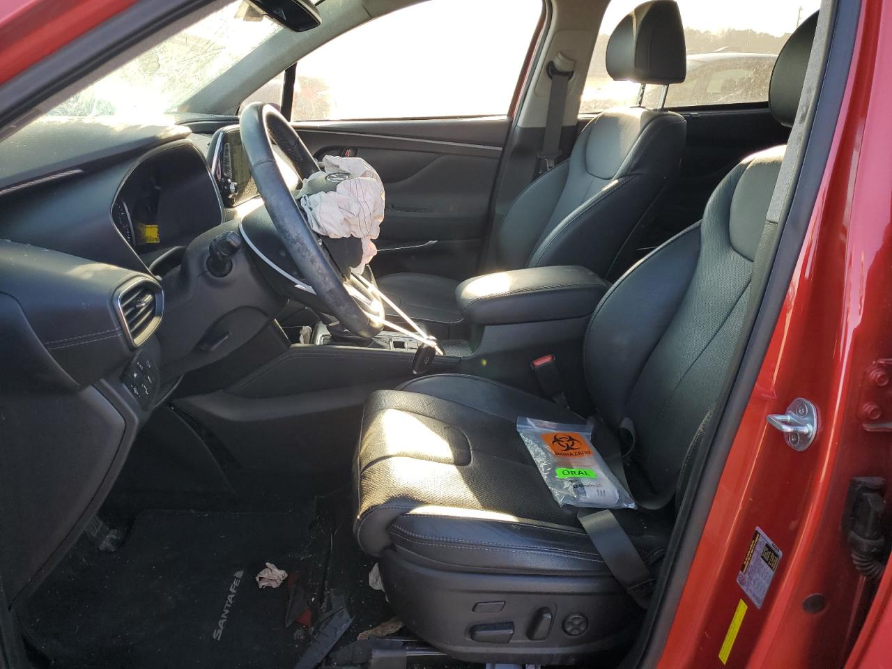 2020 Hyundai Santa Fe VIN 5NMS5CAD2LH212786 Copart auction photo, front end / side damage thumbnail 7