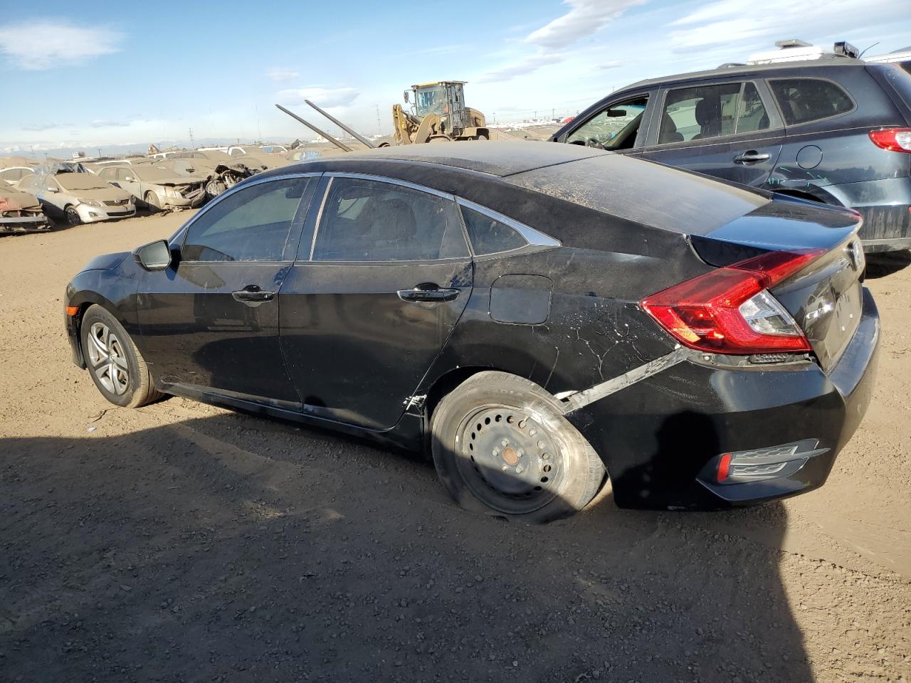 2018 Honda Civic VIN 2HGFC2F54JH605993 Copart auction photo, side / rear end damage thumbnail 2