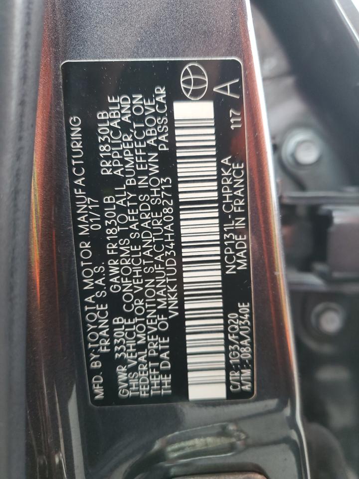 2017 Toyota Yaris VIN VNKKTUD34HA082713 Copart auction photo, front end damage thumbnail 13