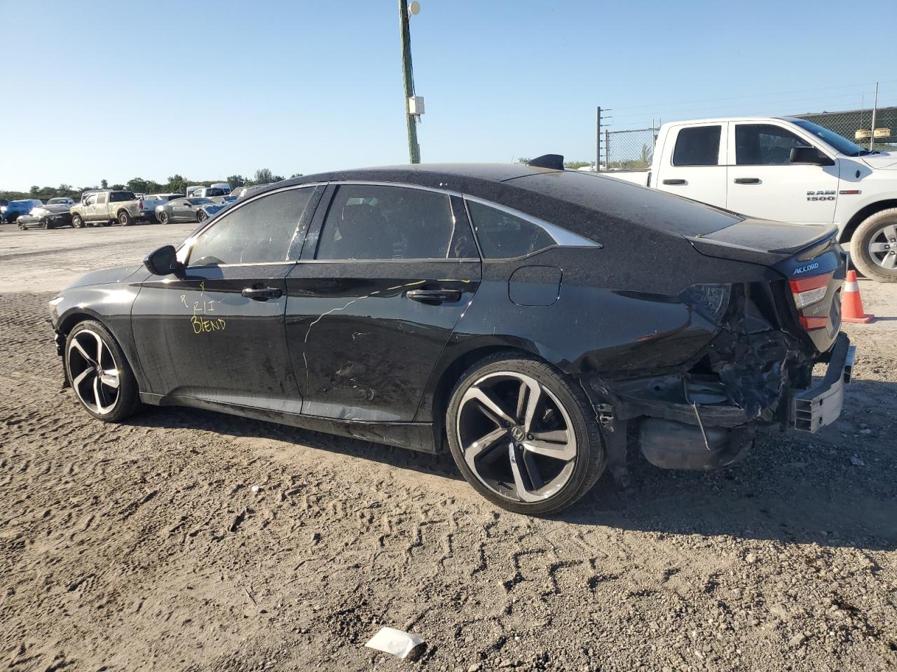 2018 Honda Accord VIN 1HGCV1F3XJA189551 Copart auction photo, all over damage thumbnail 2