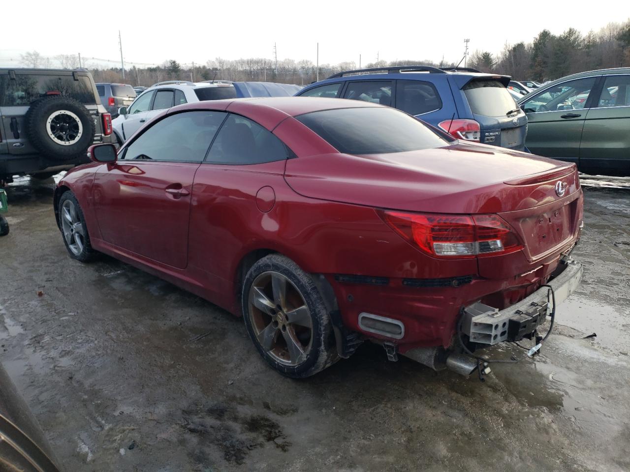 2011 Lexus IS VIN JTHFF2C2XB2519645 Copart auction photo, rear end / front end damage thumbnail 2