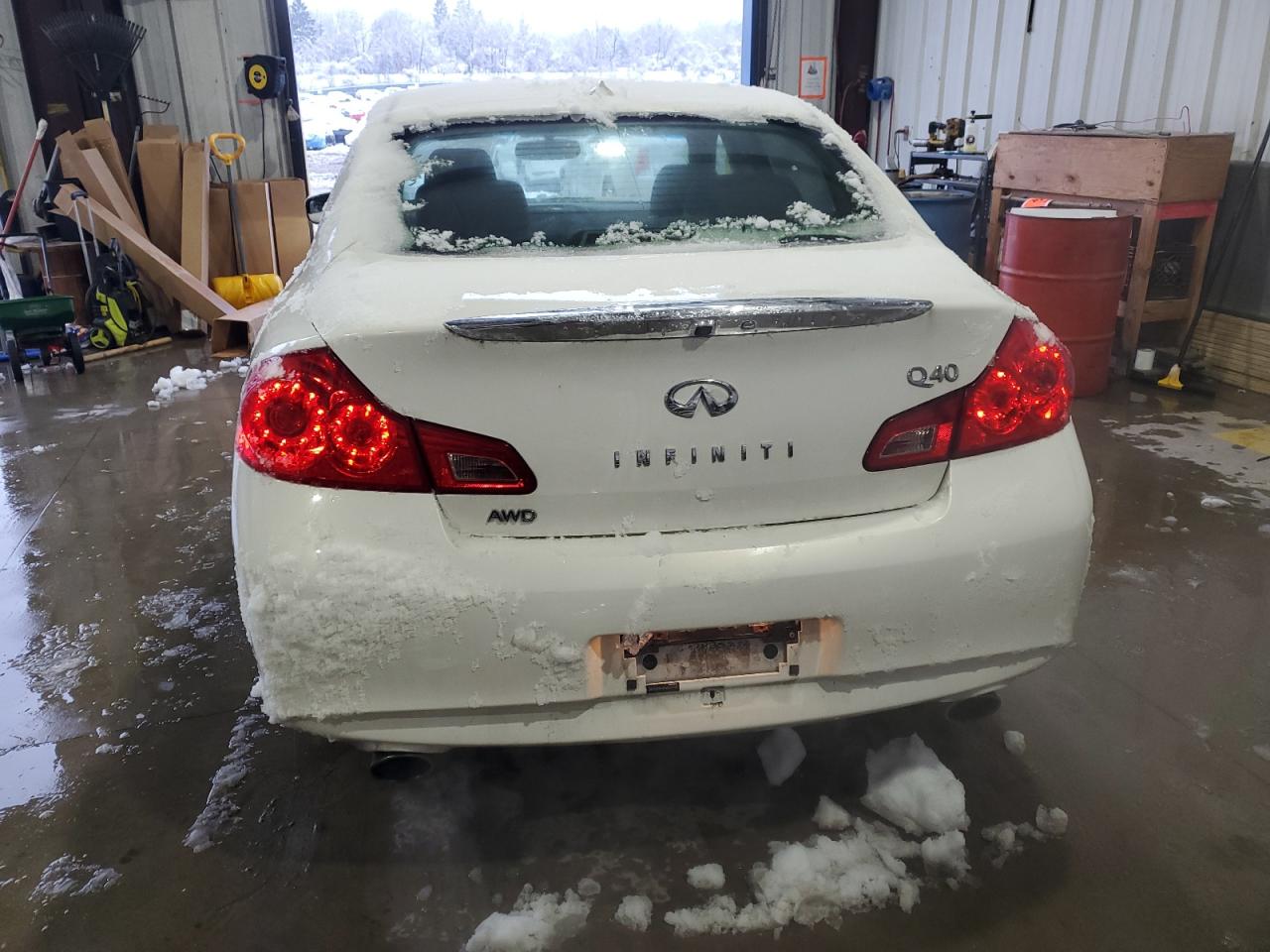 2015 Infiniti Q40 VIN JN1CV6AR4FM524190 Copart auction photo, front end / undercarriage damage thumbnail 6