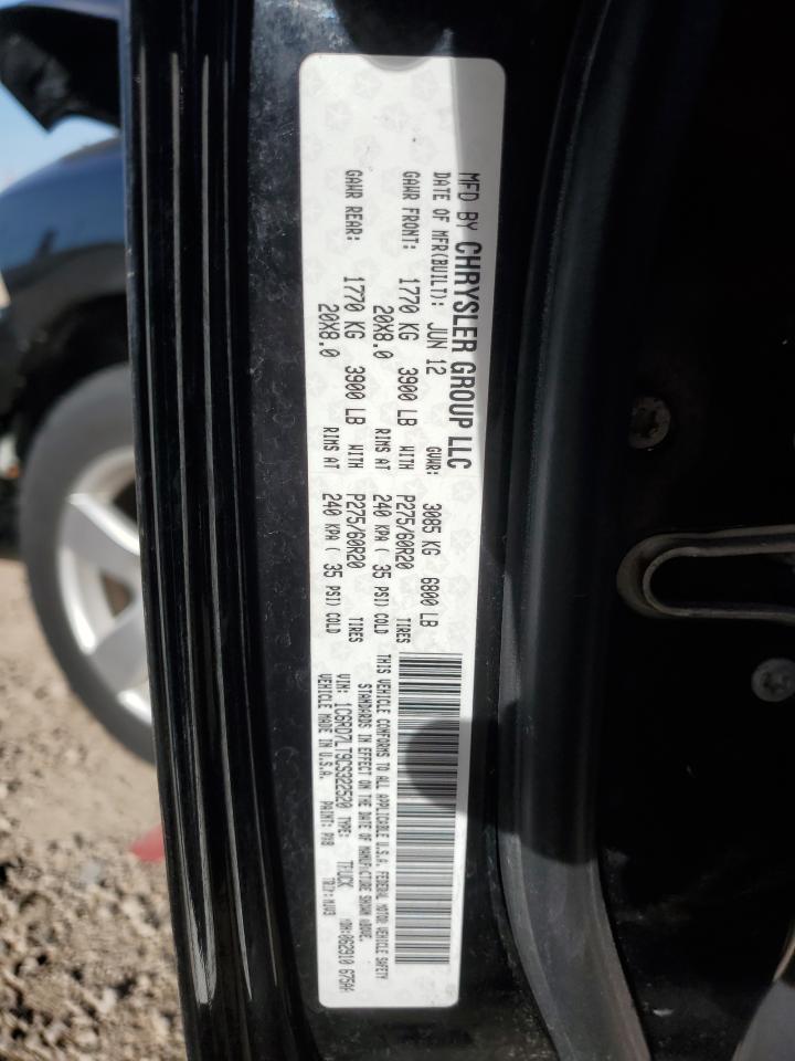 2012 Dodge RAM VIN 1C6RD7LT9CS322520 Copart auction photo, front end / side damage thumbnail 12