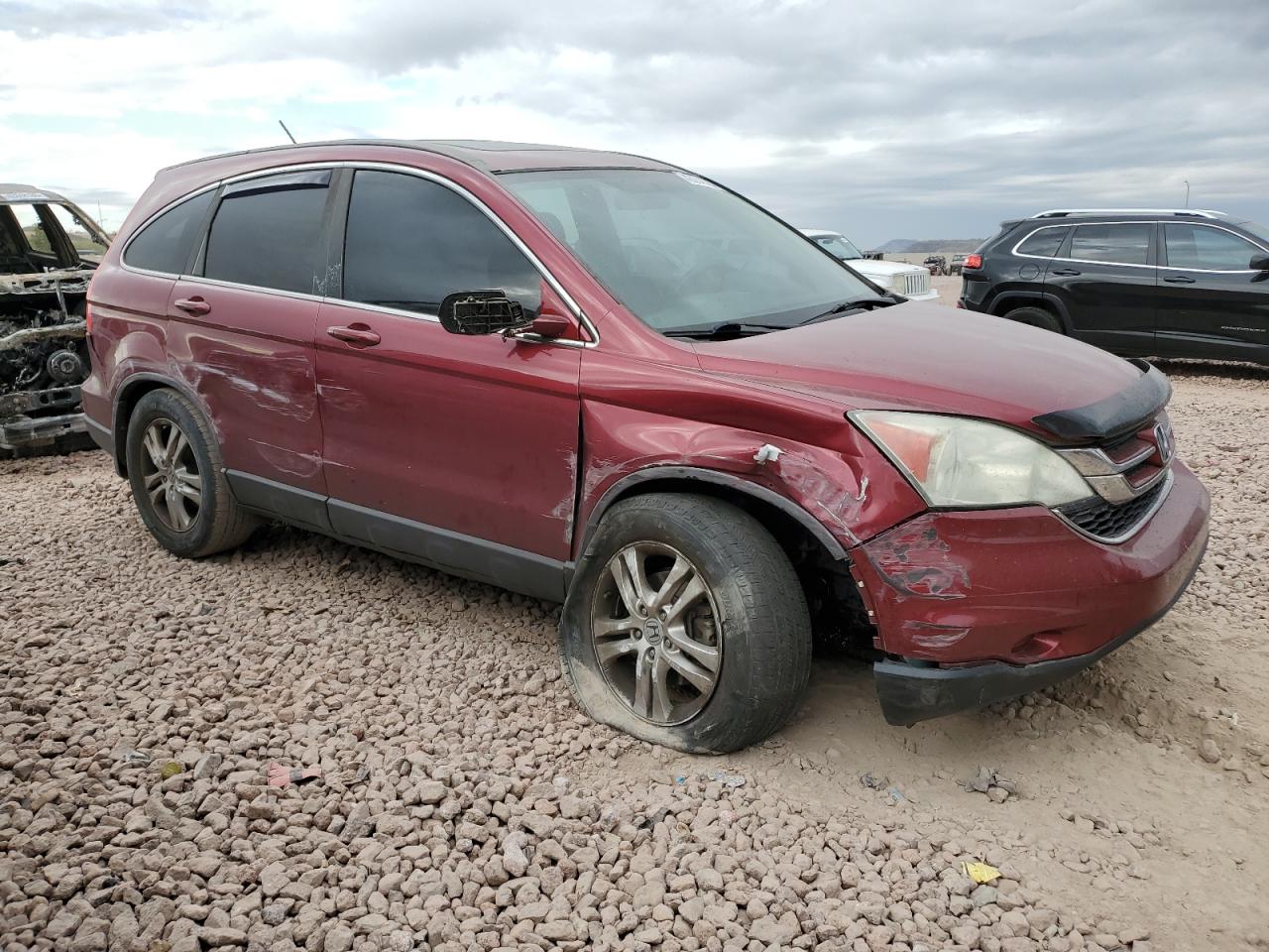 2010 Honda CR-V VIN 5J6RE4H73AL032162 Copart auction photo, all over damage thumbnail 4