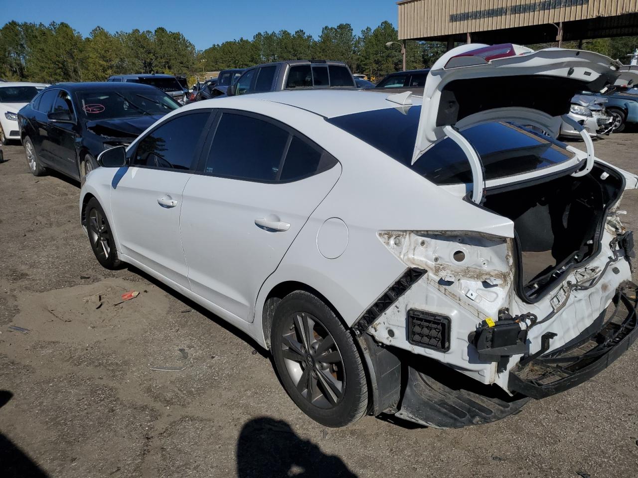 2018 Hyundai Elantra VIN 5NPD84LFXJH300442 Copart auction photo, rear end damage thumbnail 2