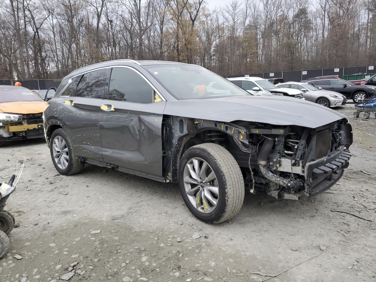 2021 Infiniti QX50 VIN 3PCAJ5BB2MF115056 Copart auction photo, all over damage thumbnail 4