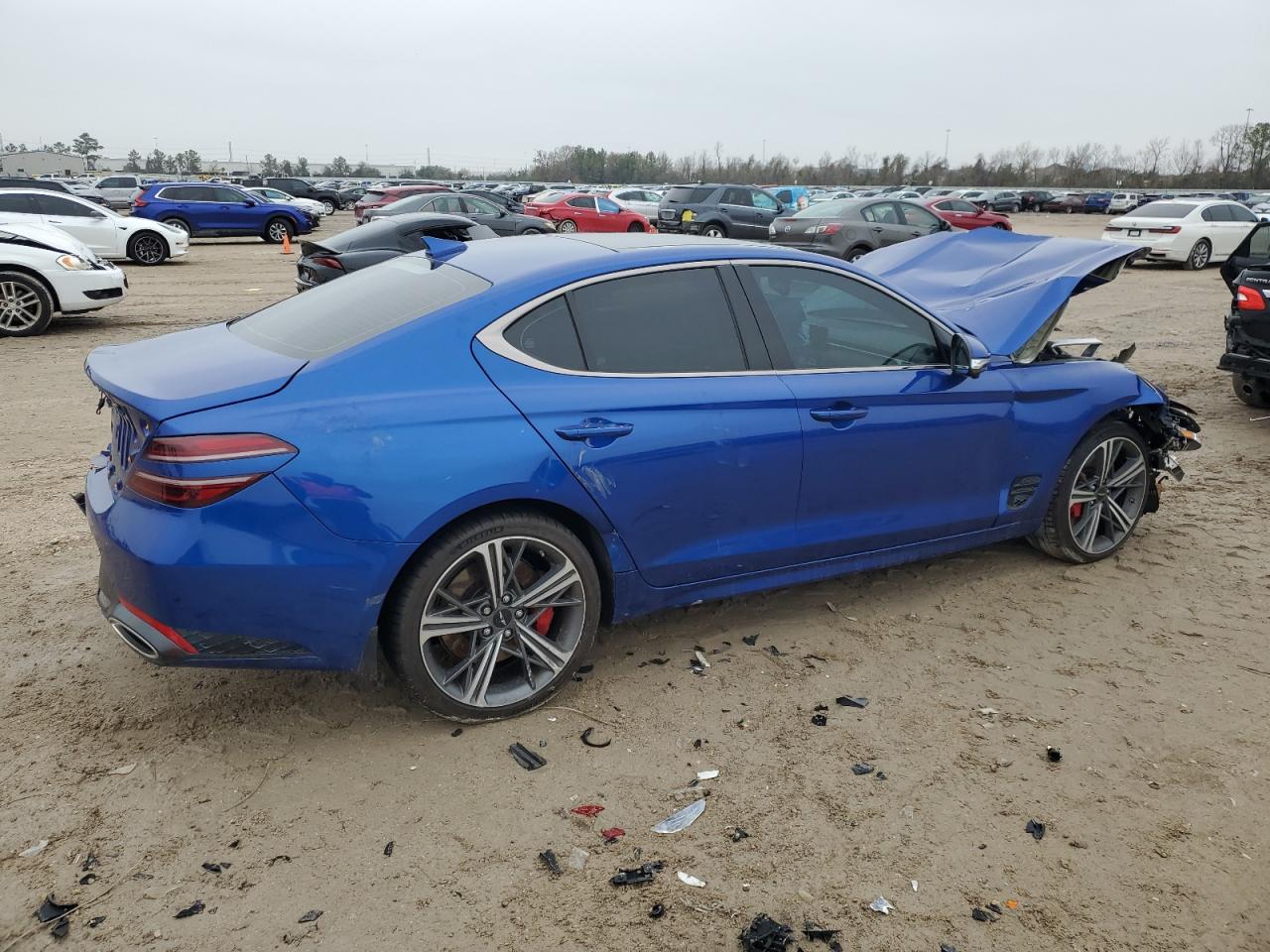 2025 Genesis G70 VIN KMTG54SEXSU147021 Copart auction photo, front end / rear end damage thumbnail 3