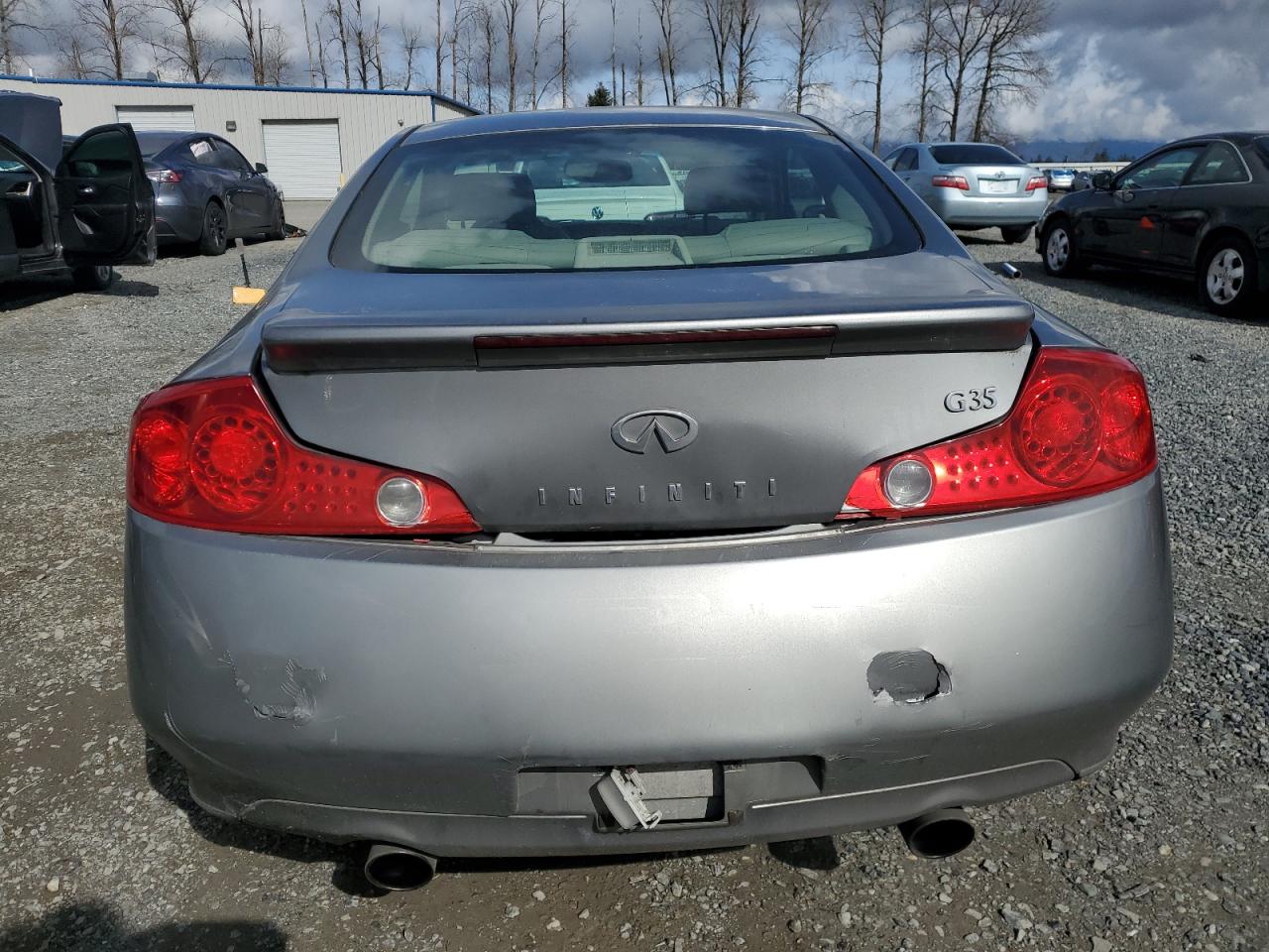 2005 Infiniti G VIN JNKCV54E25M426613 Copart auction photo, rear end / front end damage thumbnail 6