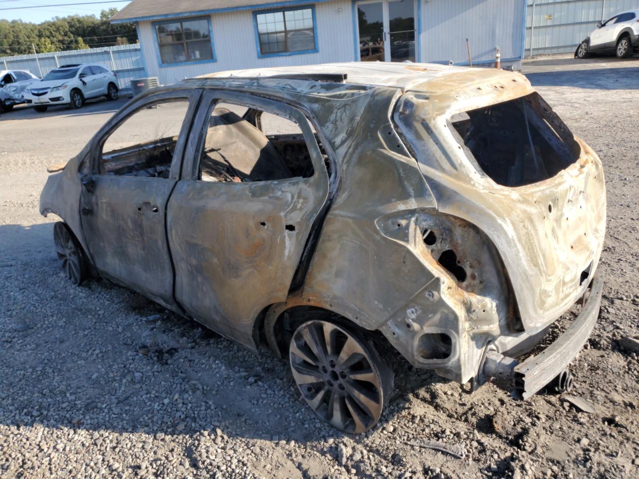 2018 Buick Encore VIN KL4CJASBXJB623527 Copart auction photo, burn damage thumbnail 2
