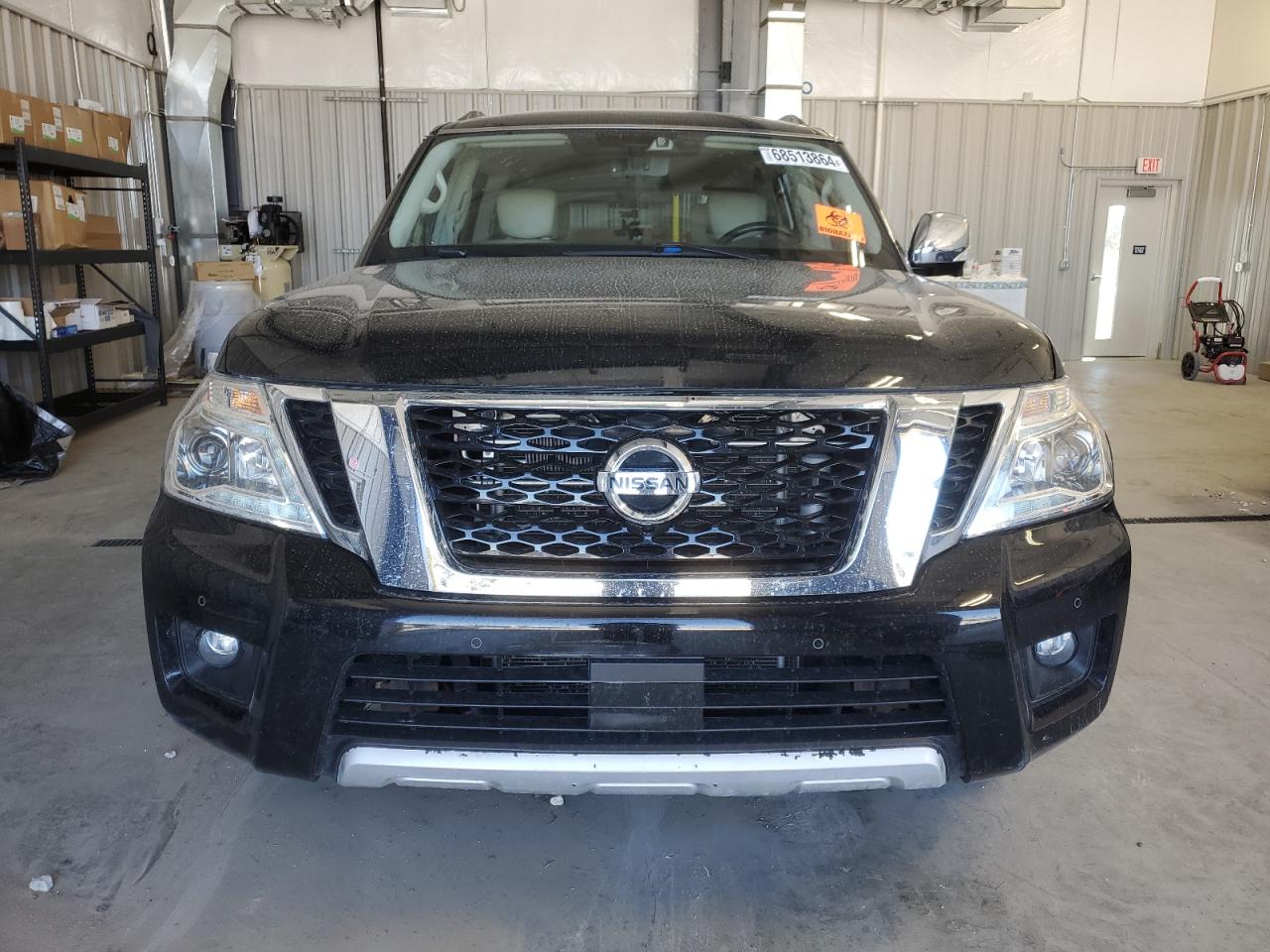 2018 Nissan Armada VIN JN8AY2NEXJ9730223 Copart auction photo, side / front end damage thumbnail 5