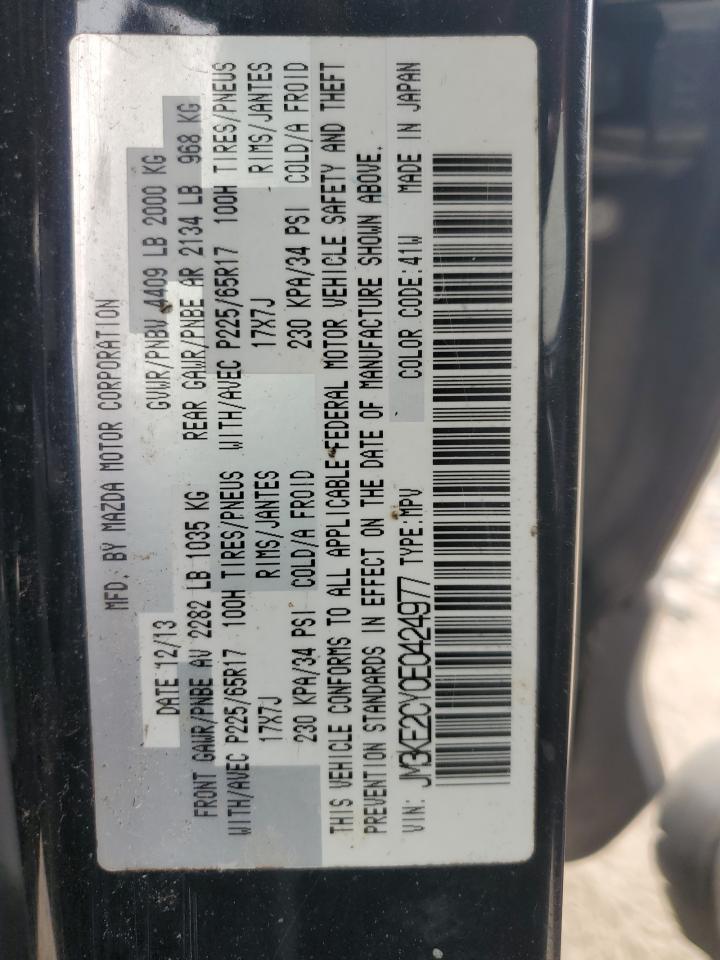 2014 Mazda CX-5 VIN JM3KE2CY0E0424977 Copart auction photo, rear end damage thumbnail 15