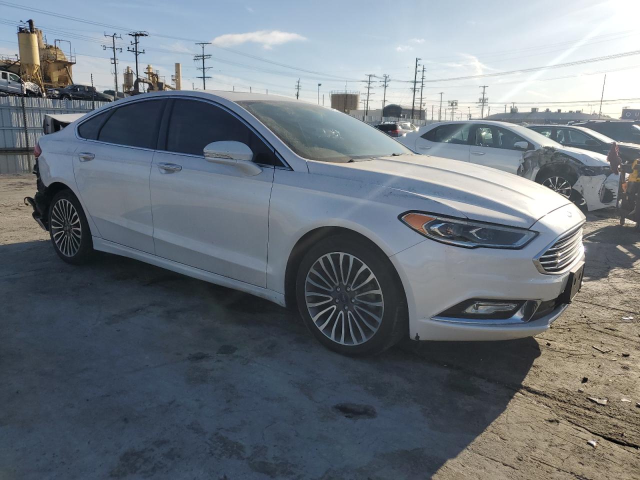 2017 Ford Fusion VIN 3FA6P0H94HR299566 Copart auction photo, rear end damage thumbnail 4