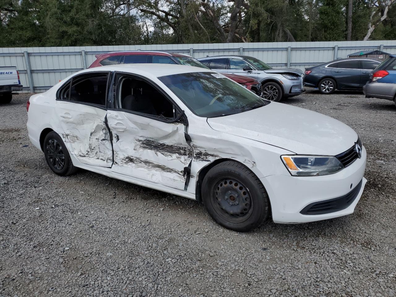 2014 Volkswagen Jetta VIN 3VW2K7AJ4EM375961 Copart auction photo, side damage thumbnail 4