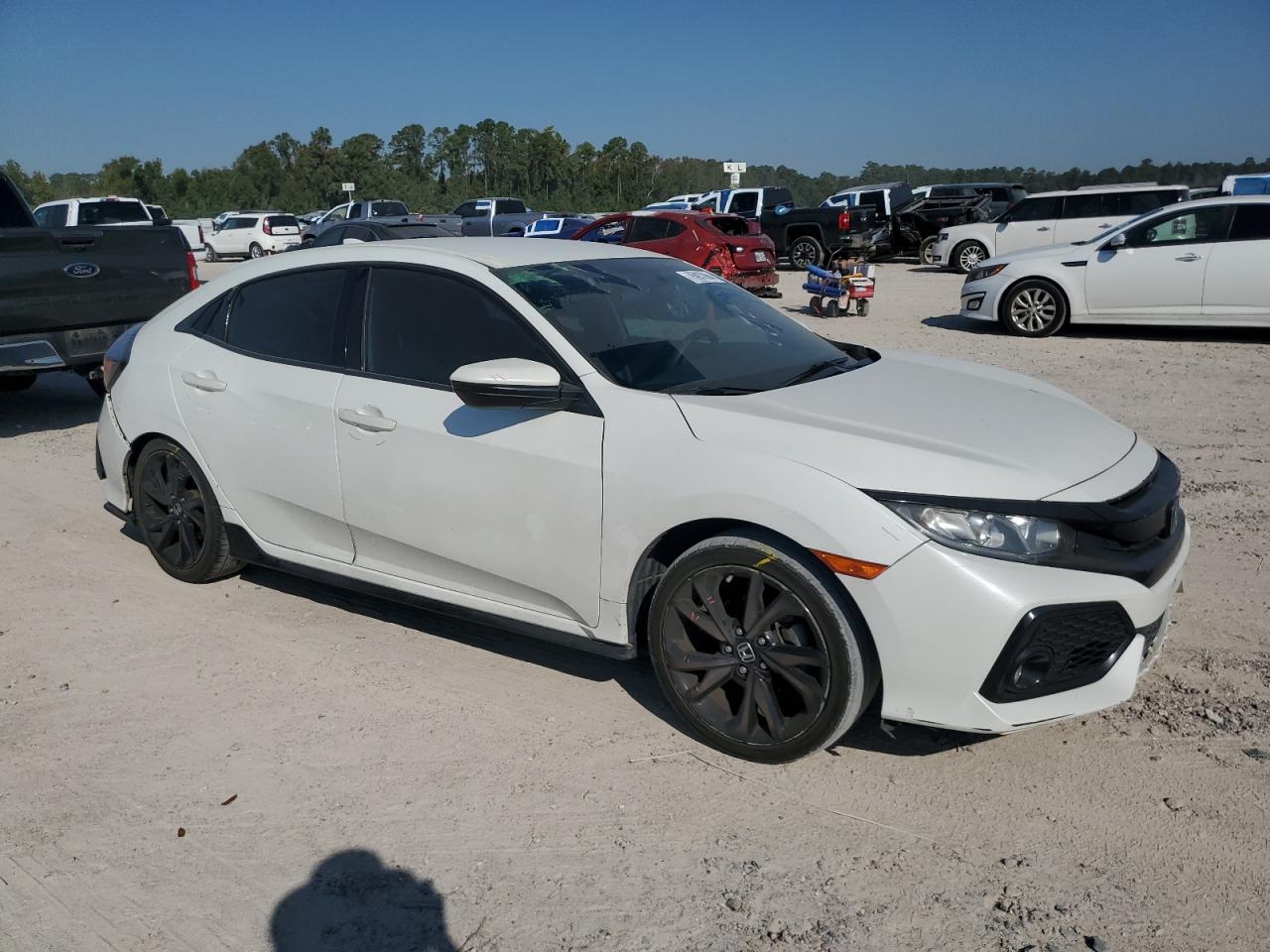 2018 Honda Civic VIN SHHFK7H4XJU416580 Copart auction photo, side / rear end damage thumbnail 4