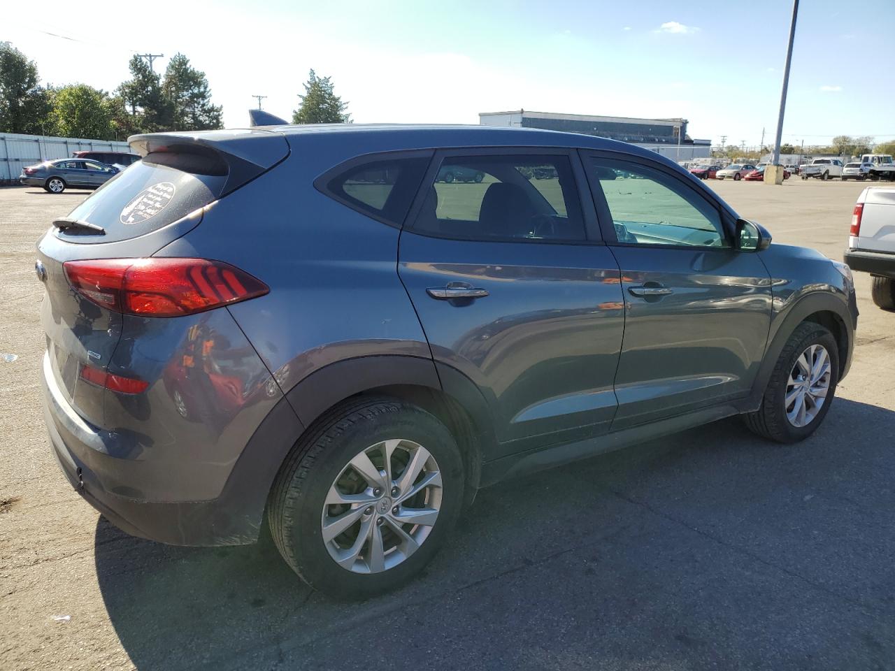 2019 Hyundai Tucson VIN KM8J2CA43KU872956 Copart auction photo, rear end / side damage thumbnail 3