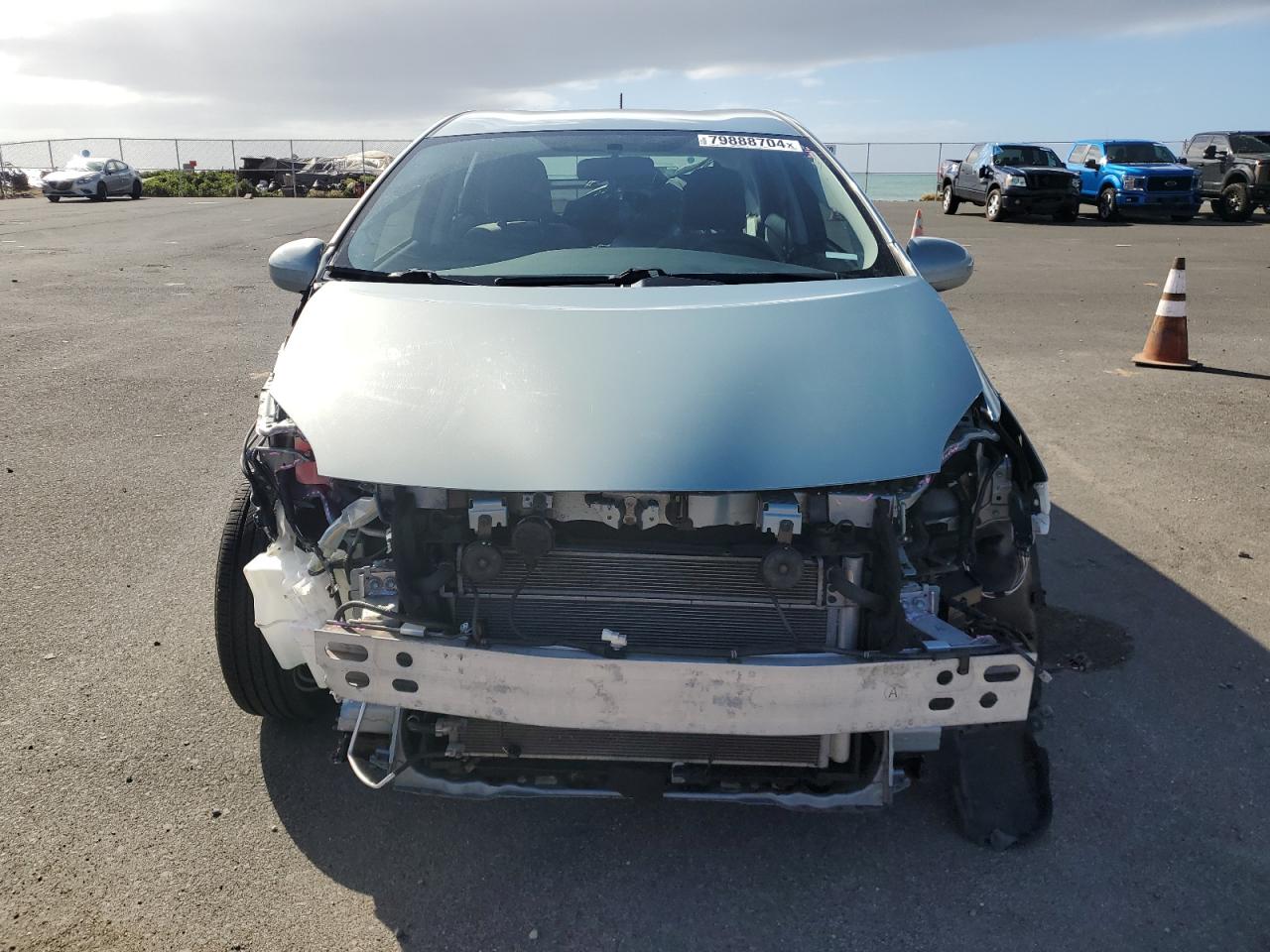 2015 Toyota Prius VIN JTDKN3DU0F1966697 Copart auction photo, front end / side damage thumbnail 5