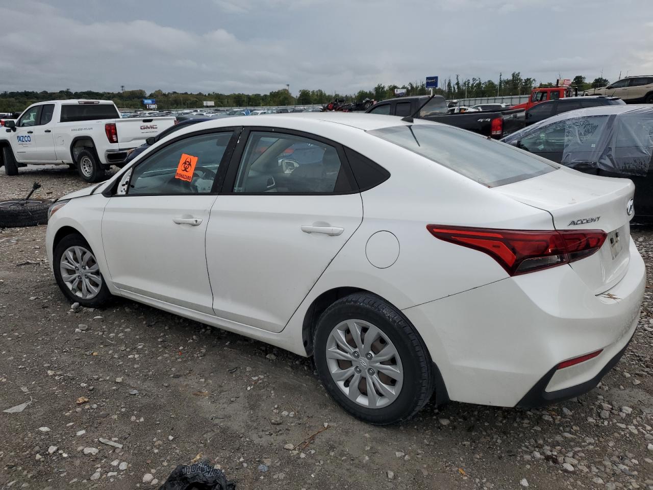 2019 Hyundai Accent VIN 3KPC24A3XKE080201 Copart auction photo, front end / side damage thumbnail 2