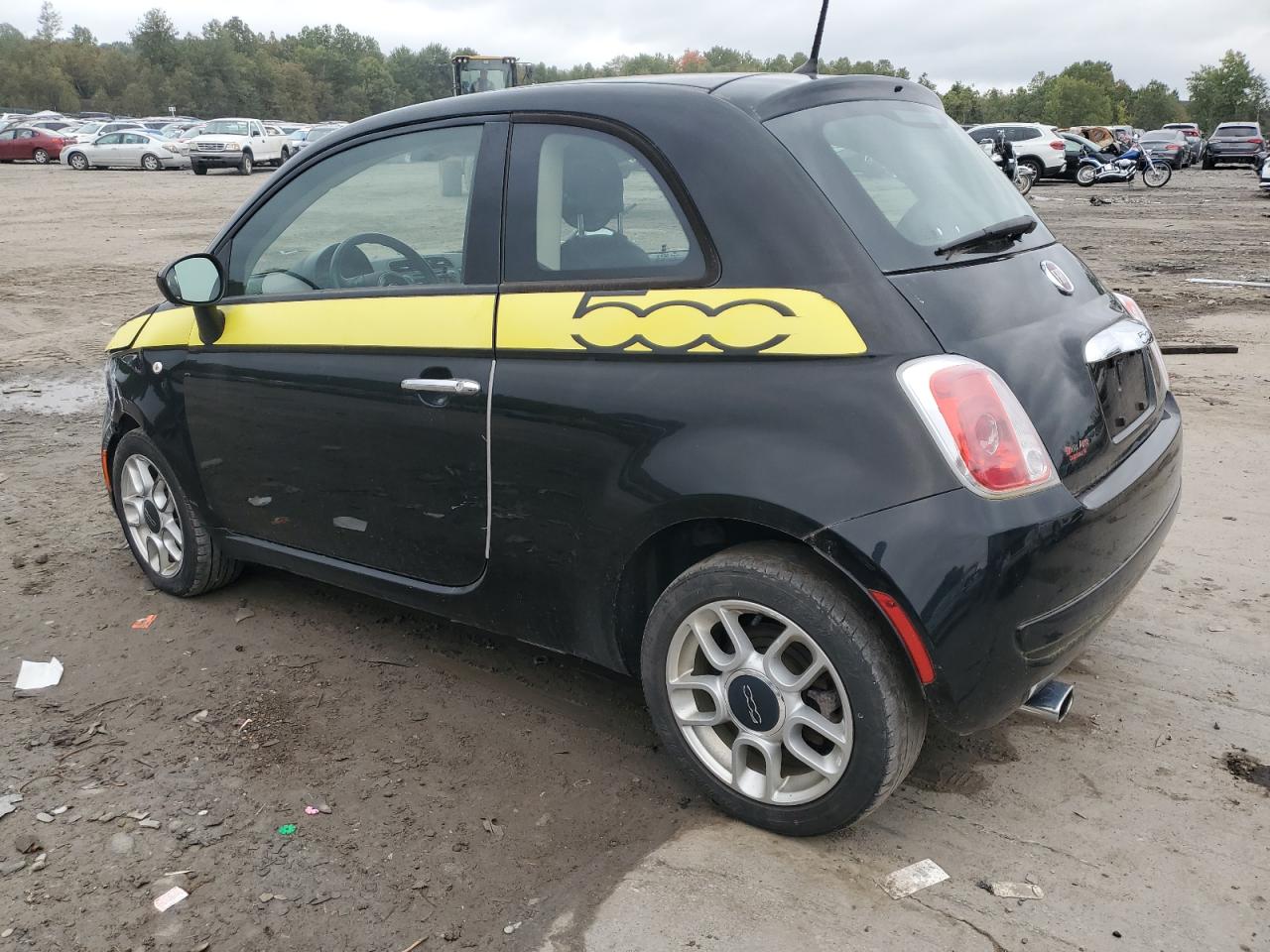 2015 Fiat 500 VIN 3C3CFFAR3FT607733 Copart auction photo, front end damage thumbnail 2