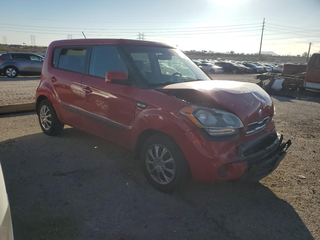 2013 KIA Soul VIN KNDJT2A56D7587626 Copart auction photo, front end damage thumbnail 4