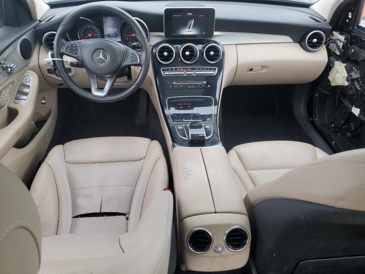 2016 Mercedes-Benz C-klasse VIN 55SWF4KB6GU119096 Copart auction photo, front end / side damage thumbnail 8