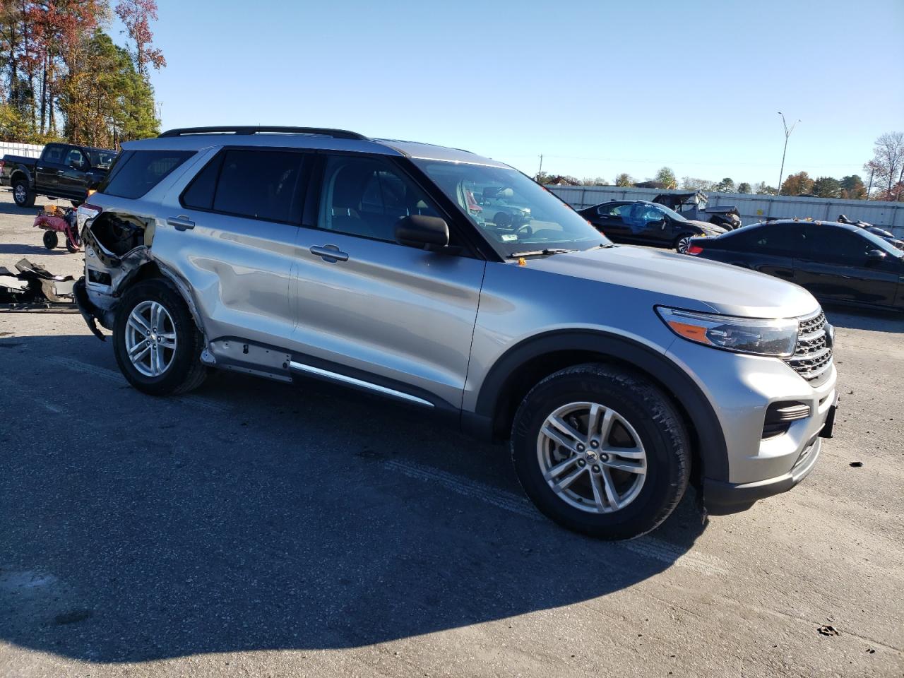 2022 Ford Explorer VIN 1FMSK8DH5NGA66362 Copart auction photo, rear end / side damage thumbnail 4
