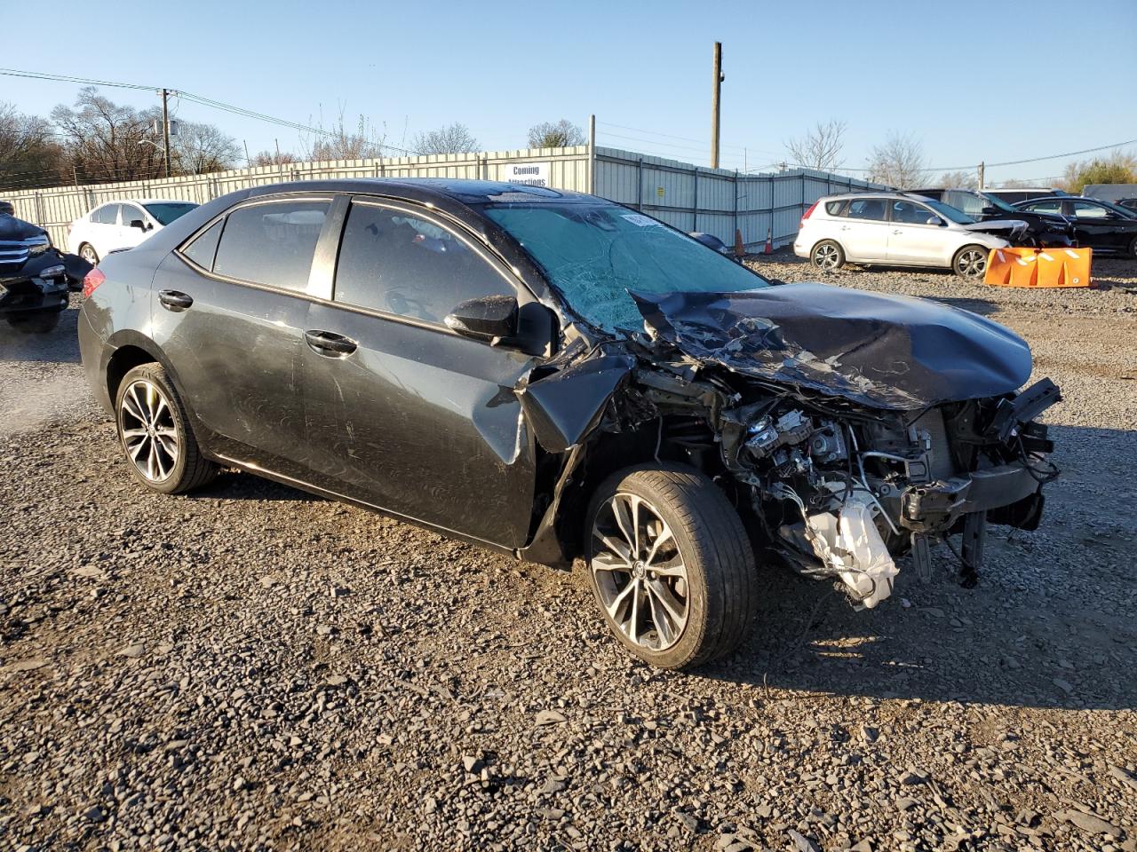 2017 Toyota Corolla VIN 2T1BURHE8HC941506 Copart auction photo, front end / side damage thumbnail 4