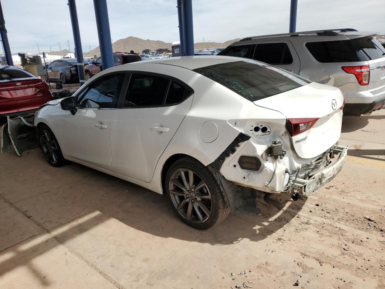 2017 Mazda 3 VIN JM1BN1V79H1101176 Copart auction photo, front end / rear end damage thumbnail 2