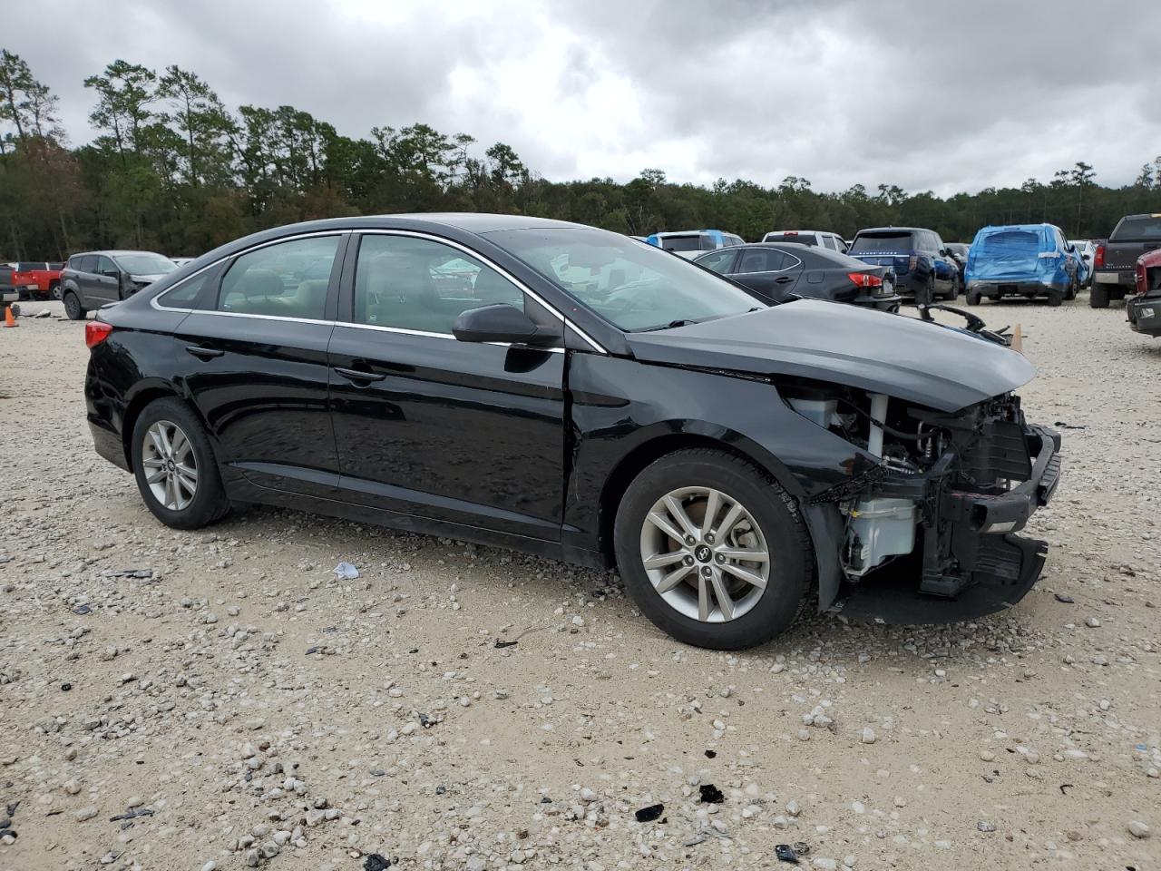 2017 Hyundai Sonata VIN 5NPE24AF1HH469767 Copart auction photo, front end / side damage thumbnail 4