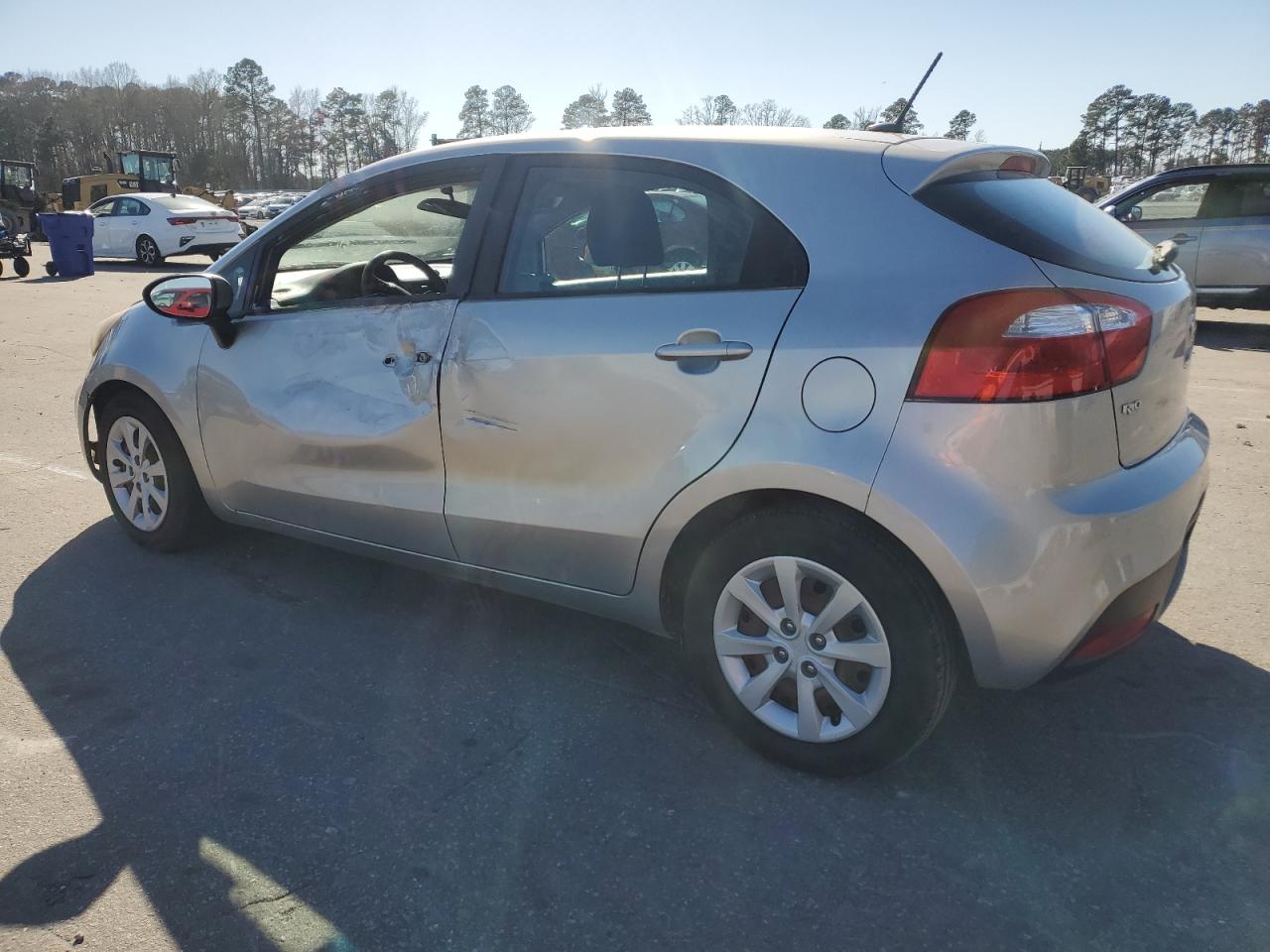 2013 KIA Rio VIN KNADM5A3XD6300429 Copart auction photo, side / front end damage thumbnail 2
