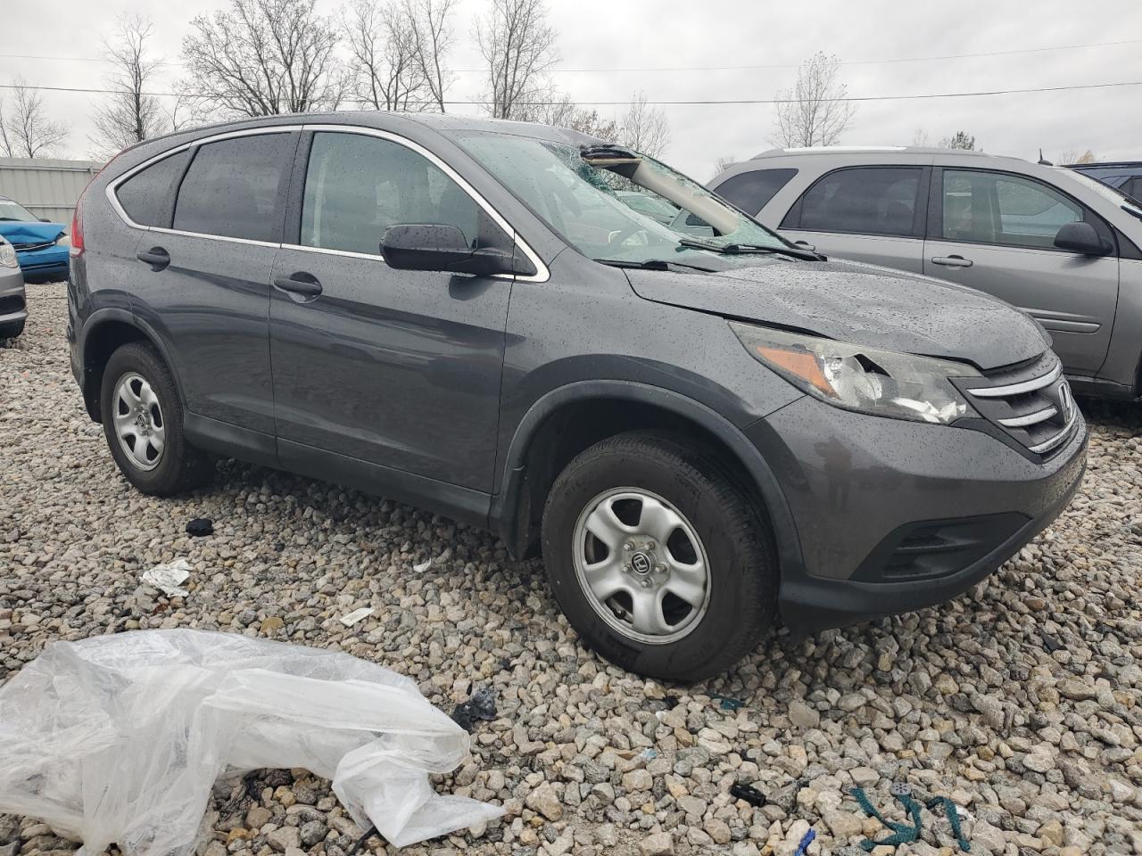 2012 Honda CR-V VIN 2HKRM4H37CH110973 Copart auction photo, top/roof / front end damage thumbnail 4