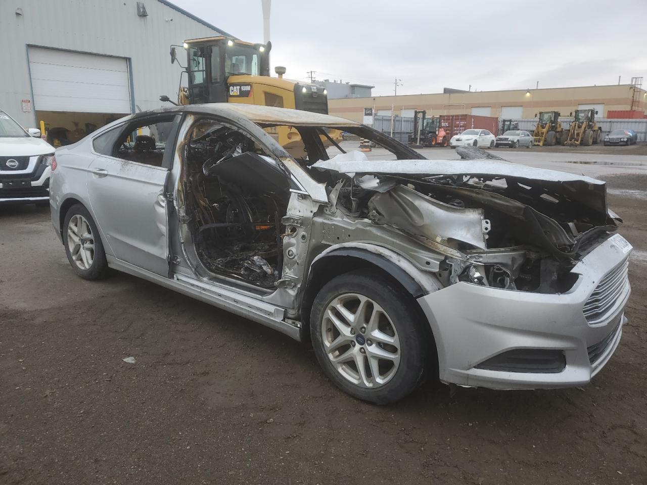 2014 Ford Fusion VIN 1FA6P0HD0E5389834 Copart auction photo, burn damage thumbnail 4