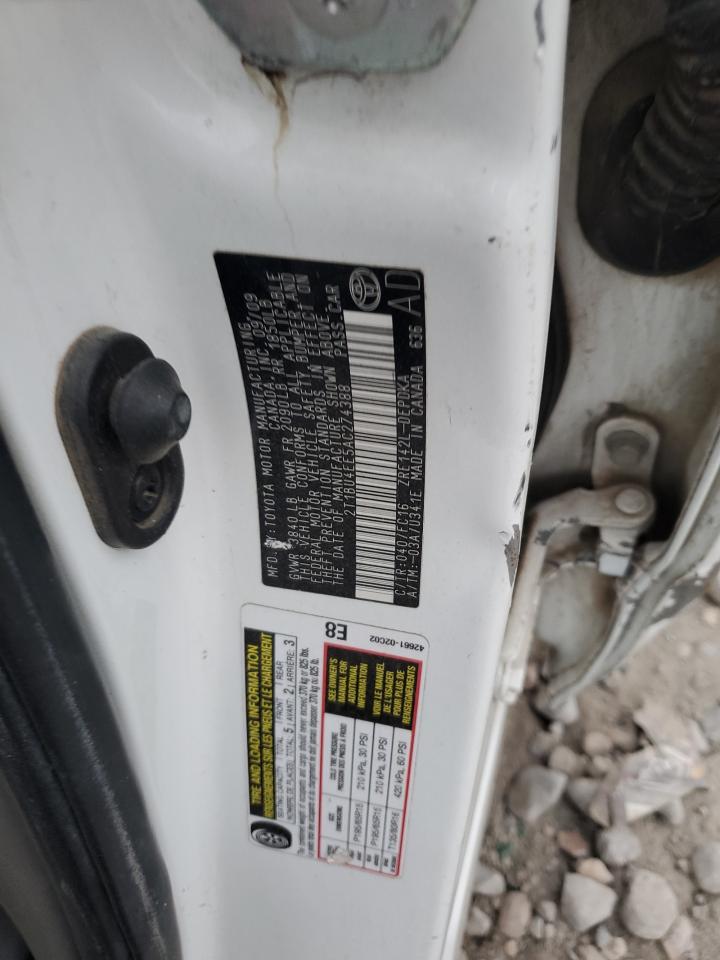 2010 Toyota Corolla VIN 2T1BU4EE5AC274388 Copart auction photo, all over damage thumbnail 13