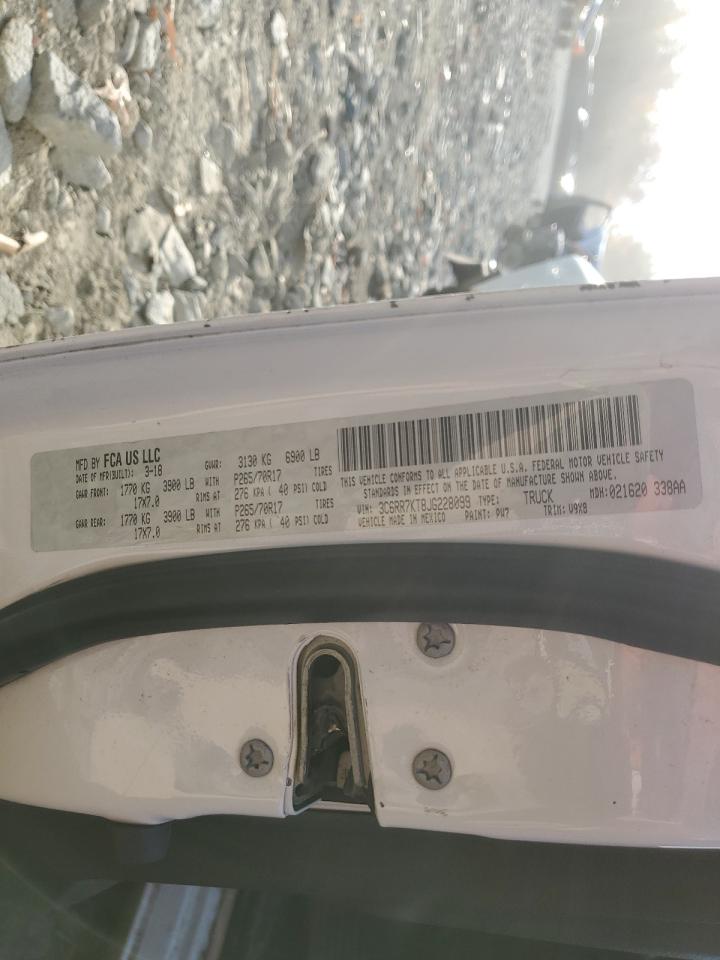 2018 RAM 1500 VIN 3C6RR7KT8JG228099 Copart auction photo, front end / undercarriage damage thumbnail 12