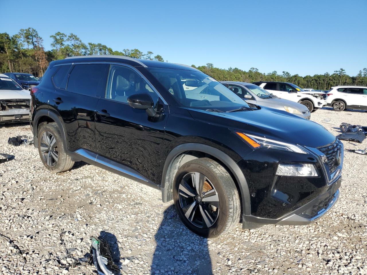 2021 Nissan Rogue VIN JN8AT3DCXMW102088 Copart auction photo, front end / side damage thumbnail 4