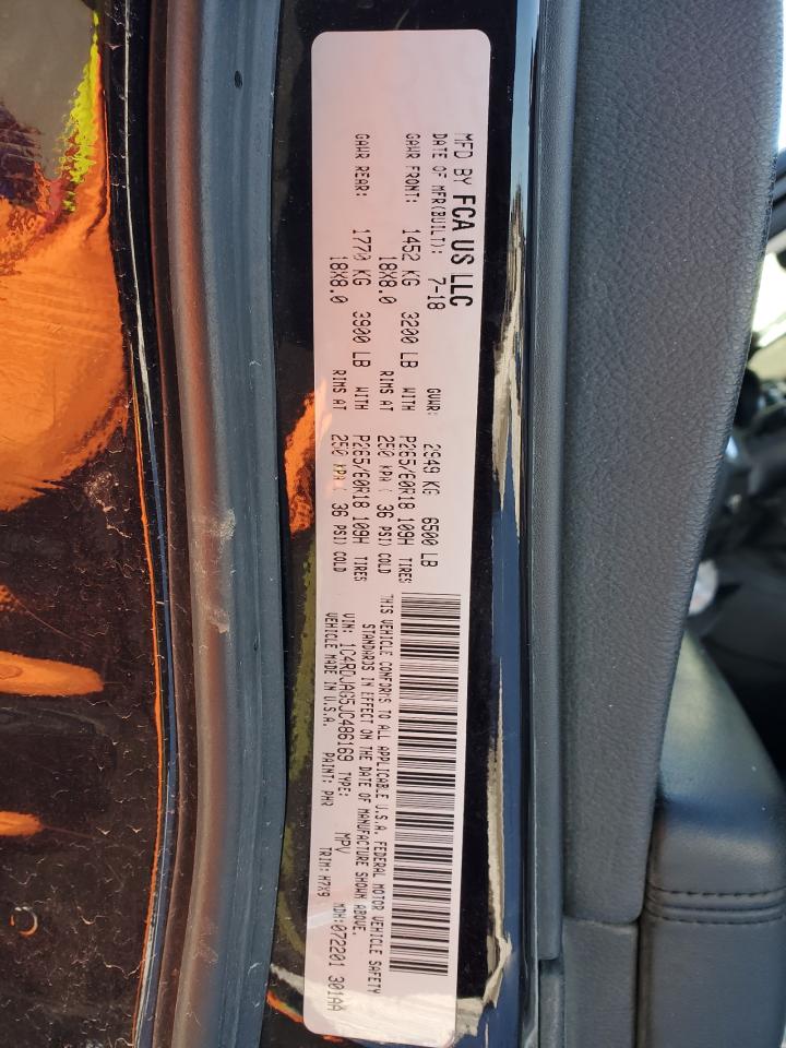 2018 Dodge Durango VIN 1C4RDJAG5JC486169 Copart auction photo, front end damage thumbnail 15