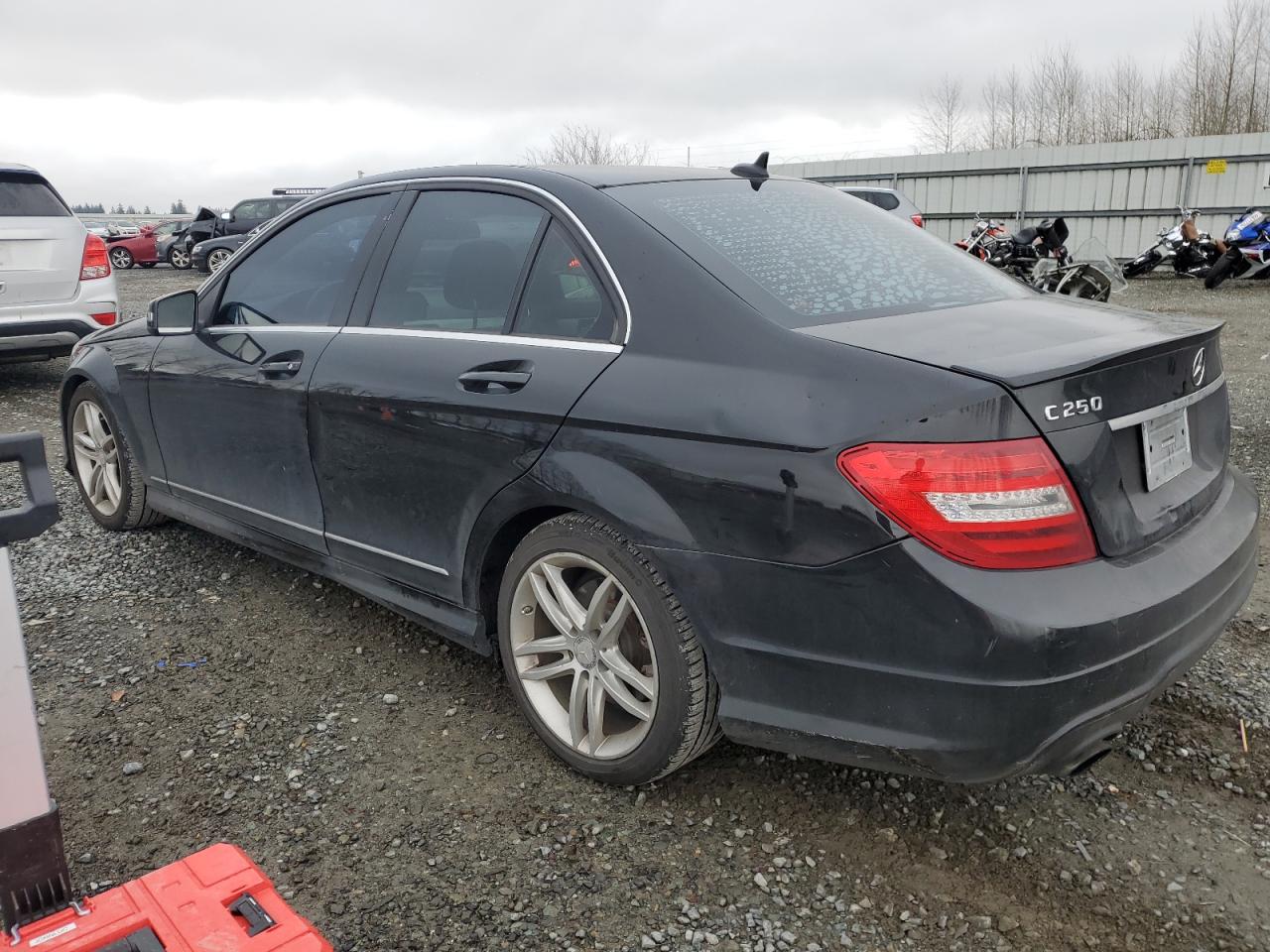 2014 Mercedes-Benz C-klasse VIN WDDGF4HB1EG190129 Copart auction photo, front end damage thumbnail 2