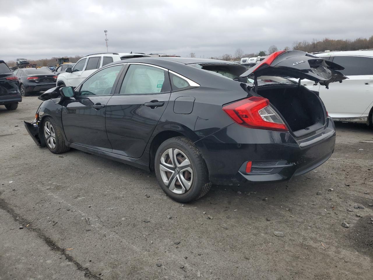 2016 Honda Civic VIN 2HGFC2F55GH518130 Copart auction photo, front end / rear end damage thumbnail 2