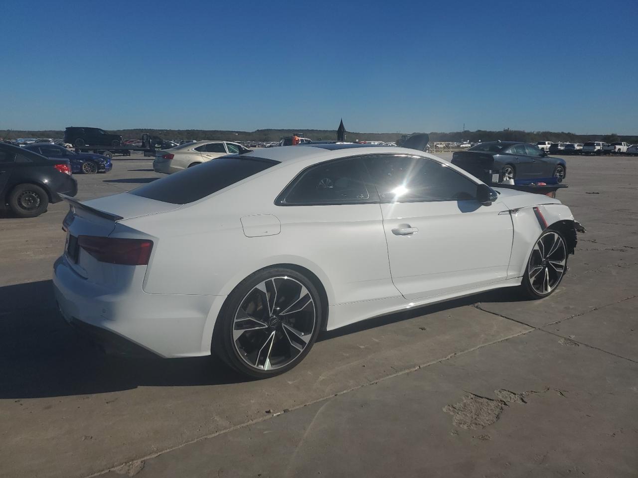 2021 Audi RS5 VIN WAUP4AF54MA020650 Copart auction photo, front end / damage history damage thumbnail 3