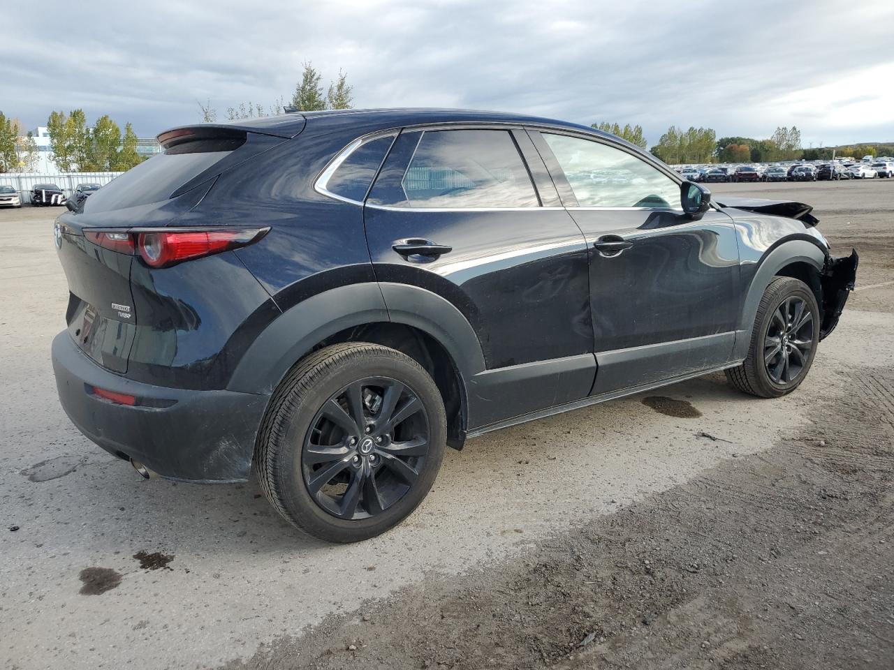 2023 Mazda CX-30 VIN 3MVDMBDY1PM585694 Copart auction photo, front end / side damage thumbnail 3