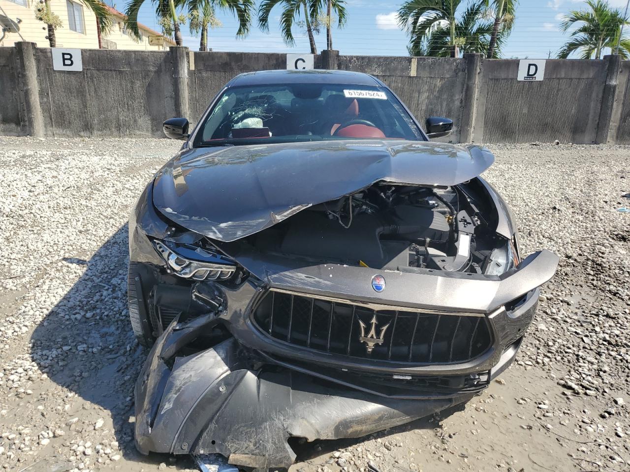 2020 Maserati Ghibli VIN ZAM57XSAXL1352531 Copart auction photo, front end damage thumbnail 5