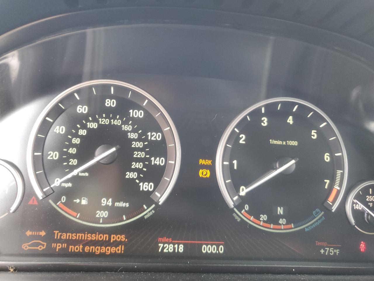 2012 BMW 7er VIN WBAKX8C52CC198431 Copart auction photo, mechanical damage thumbnail 9