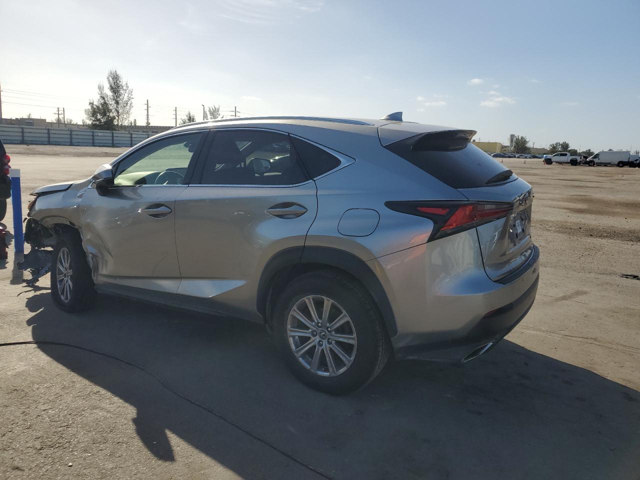 2019 Lexus NX VIN JTJYARBZ5K2144793 Copart auction photo, front end / side damage thumbnail 2