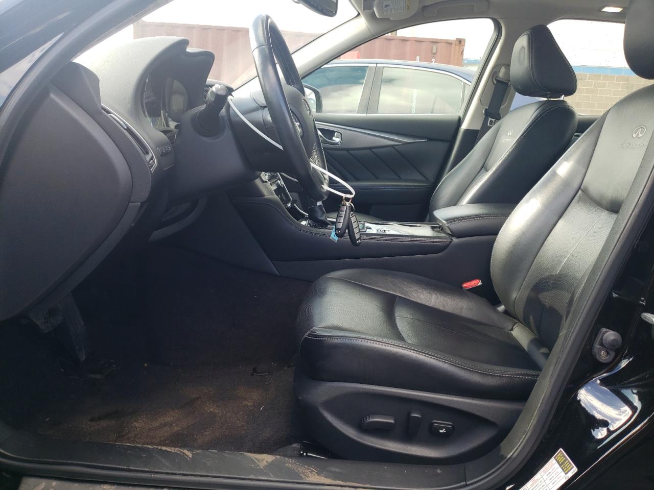 2014 Infiniti Q50 VIN JN1BV7AR3EM695092 Copart auction photo, front end damage thumbnail 7