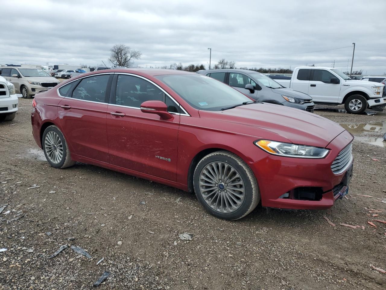 2014 Ford Fusion VIN 3FA6P0RU3ER240796 Copart auction photo, hail / mechanical damage thumbnail 4
