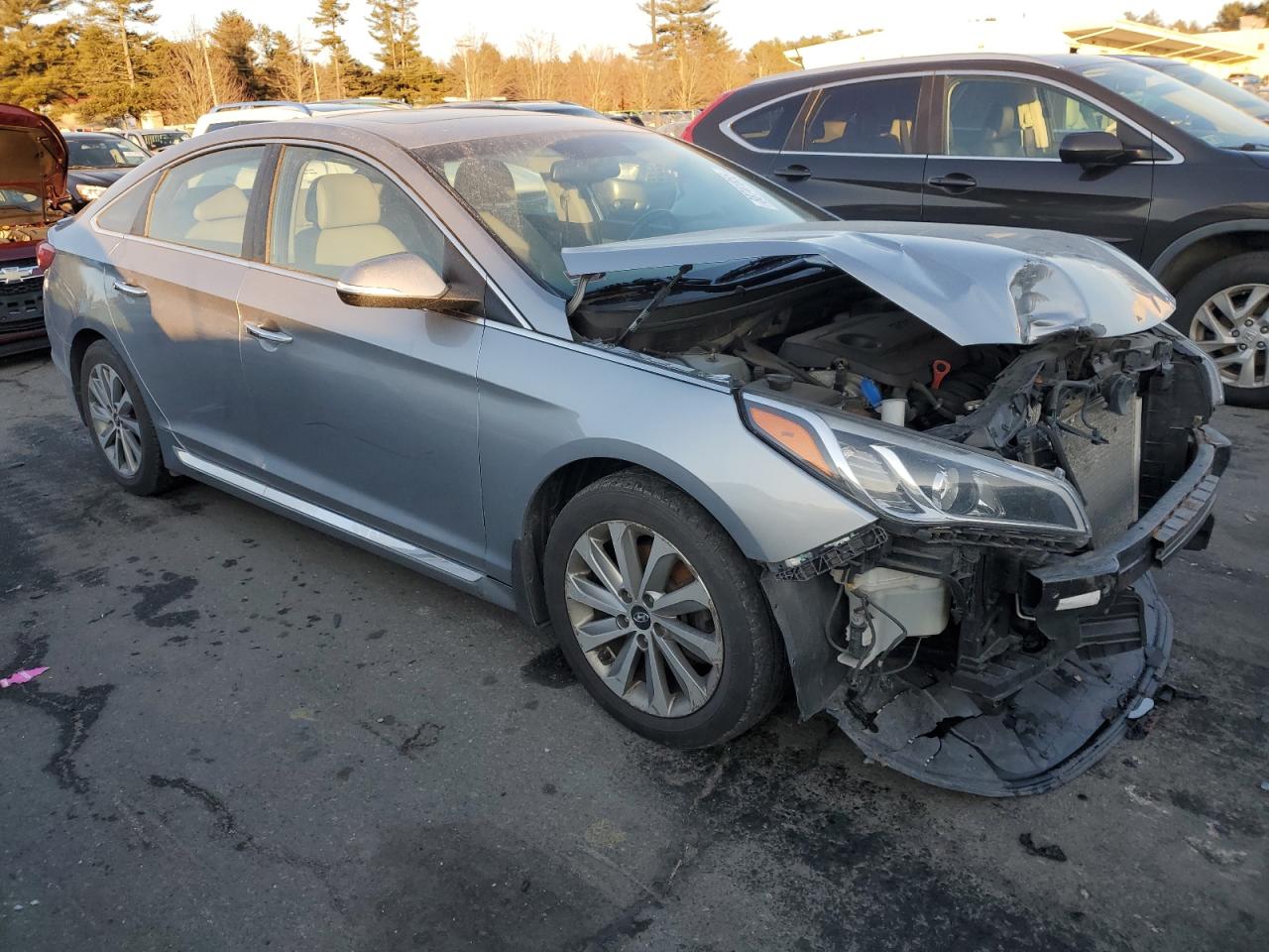 2017 Hyundai Sonata VIN 5NPE34AF2HH541394 Copart auction photo, front end / minor dent/scratches damage thumbnail 4