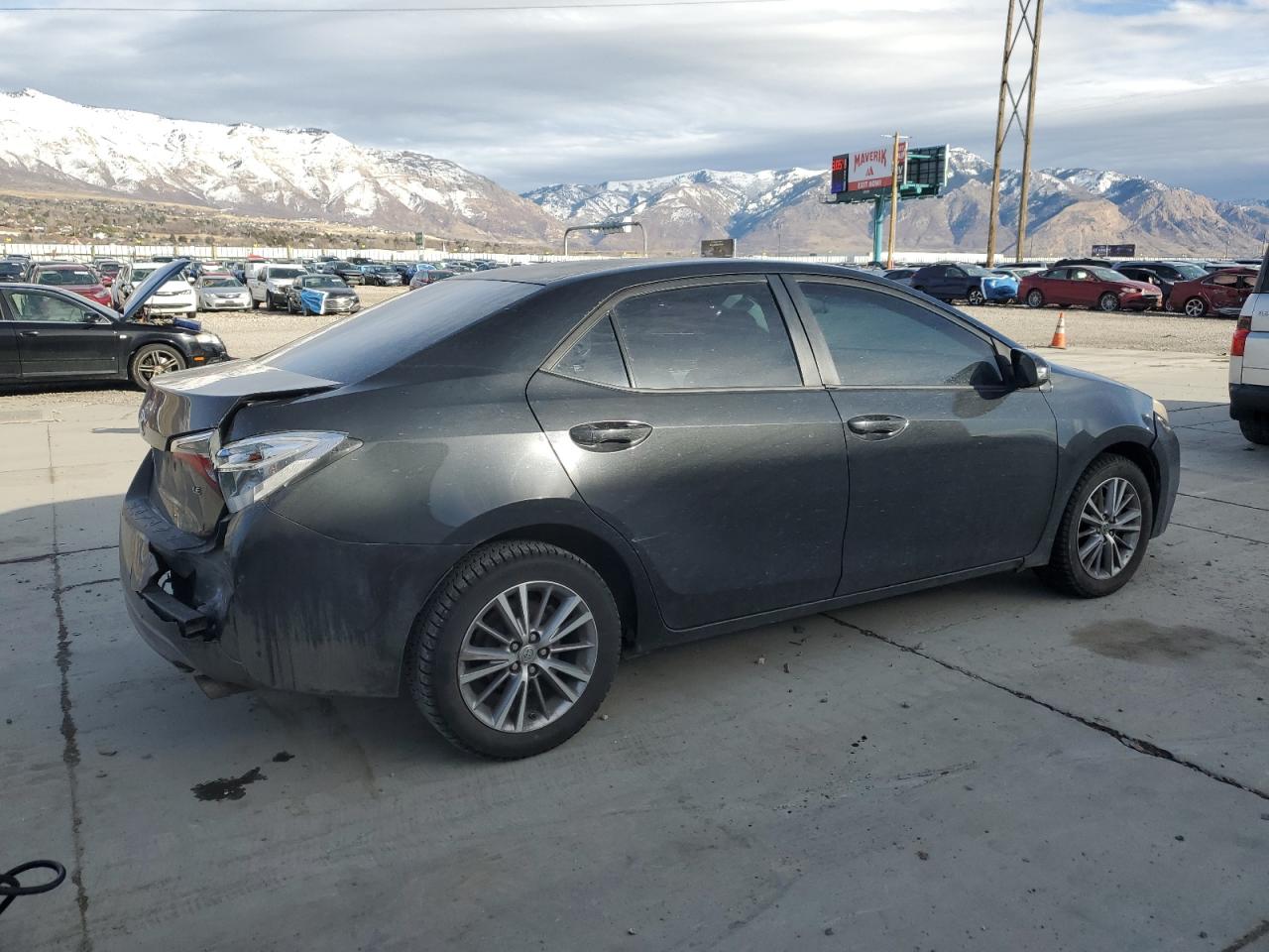 2014 Toyota Corolla VIN 5YFBURHE2EP007319 Copart auction photo, rear end / side damage thumbnail 3