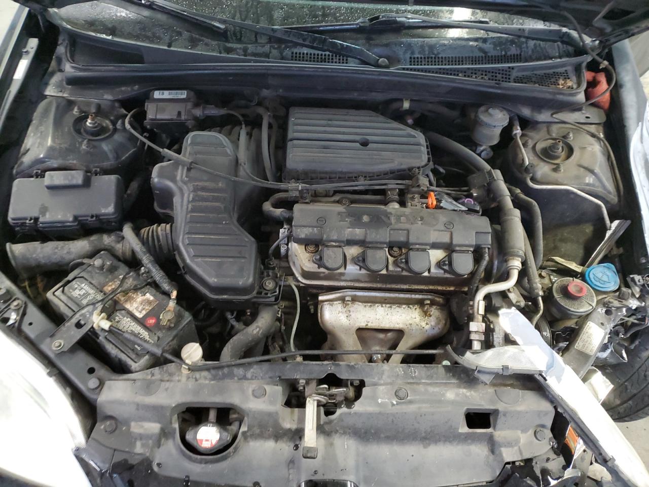 2002 Honda Civic VIN 1HGEM22512L019898 Copart auction photo, front end / undercarriage damage thumbnail 13